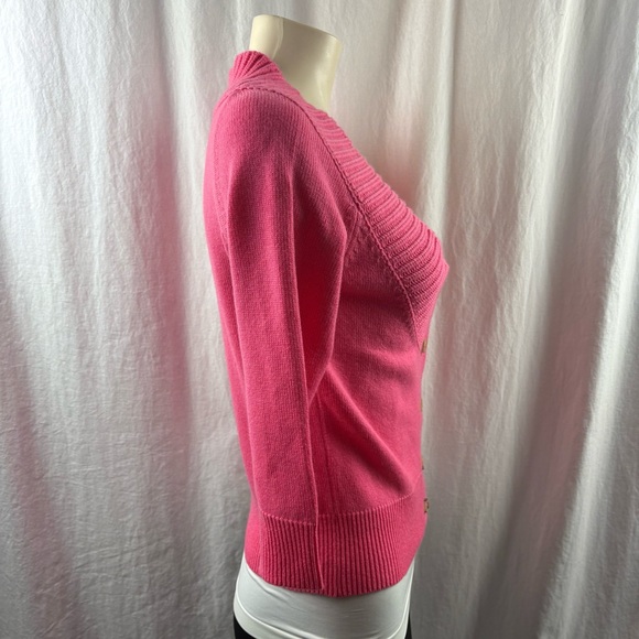 Alexander McQueen Cashmere Off-the-Shoulder Pink Cardigan M - Picture 10 of 15
